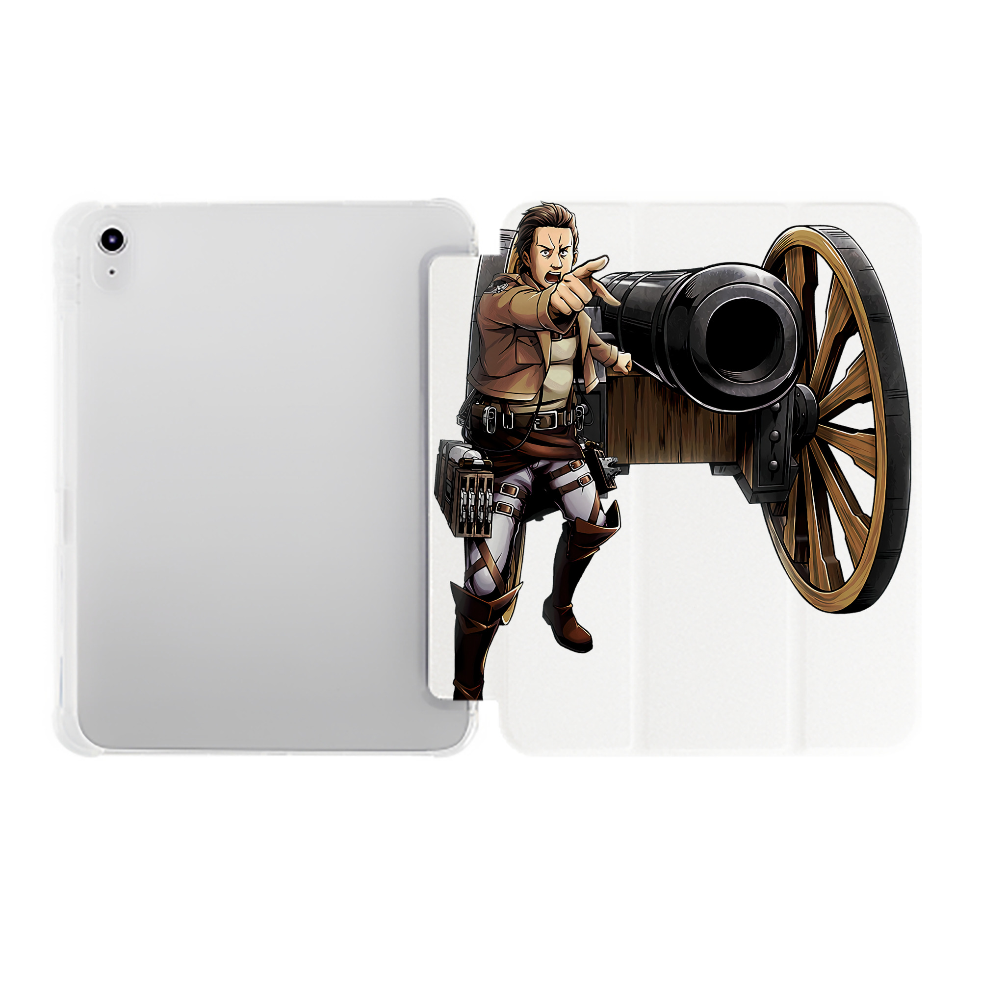 （画像用） 進撃の巨人 Attack on Titan IPad ケース ペン収納付き 三つ折りスタンド PUレザー×シリコン 対応機種9.5/10.5/10.9インチ